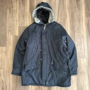 Vintage Dickies Quilted N-3B Snorkle Parka Extreme Winter Men’s Size L RARE 80s